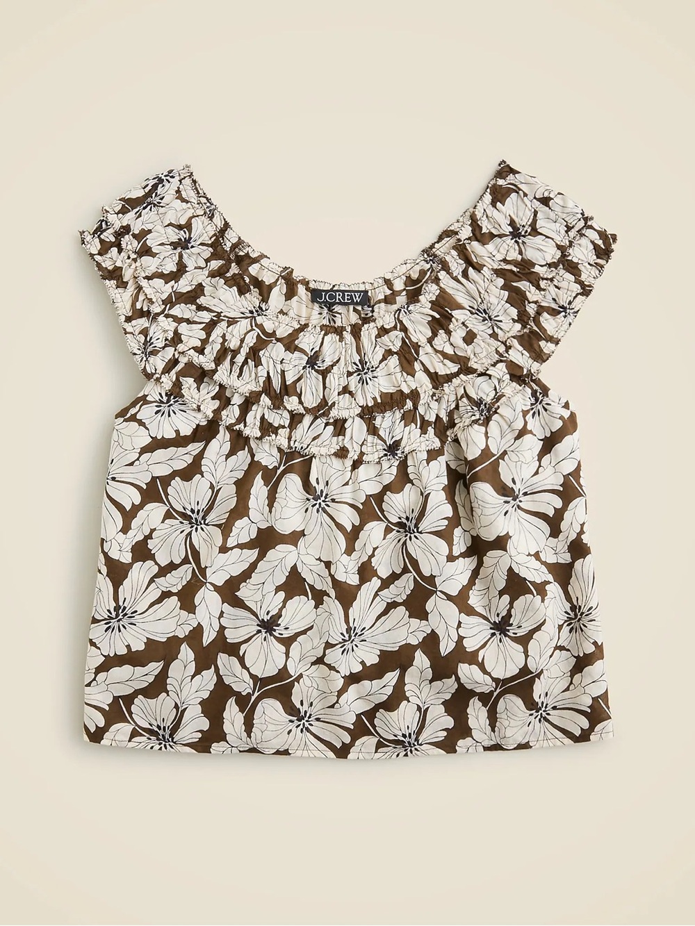 J. Crew Rosalie top in floral cotton voile